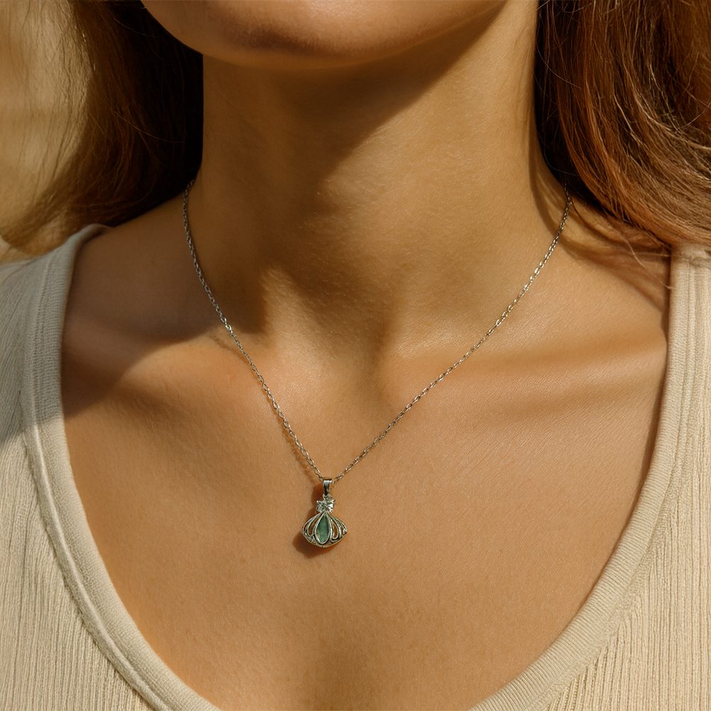 Nira Aqua Shell Pendant Necklace