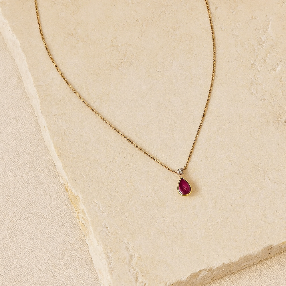 Nomi Scarlet Drop Necklace