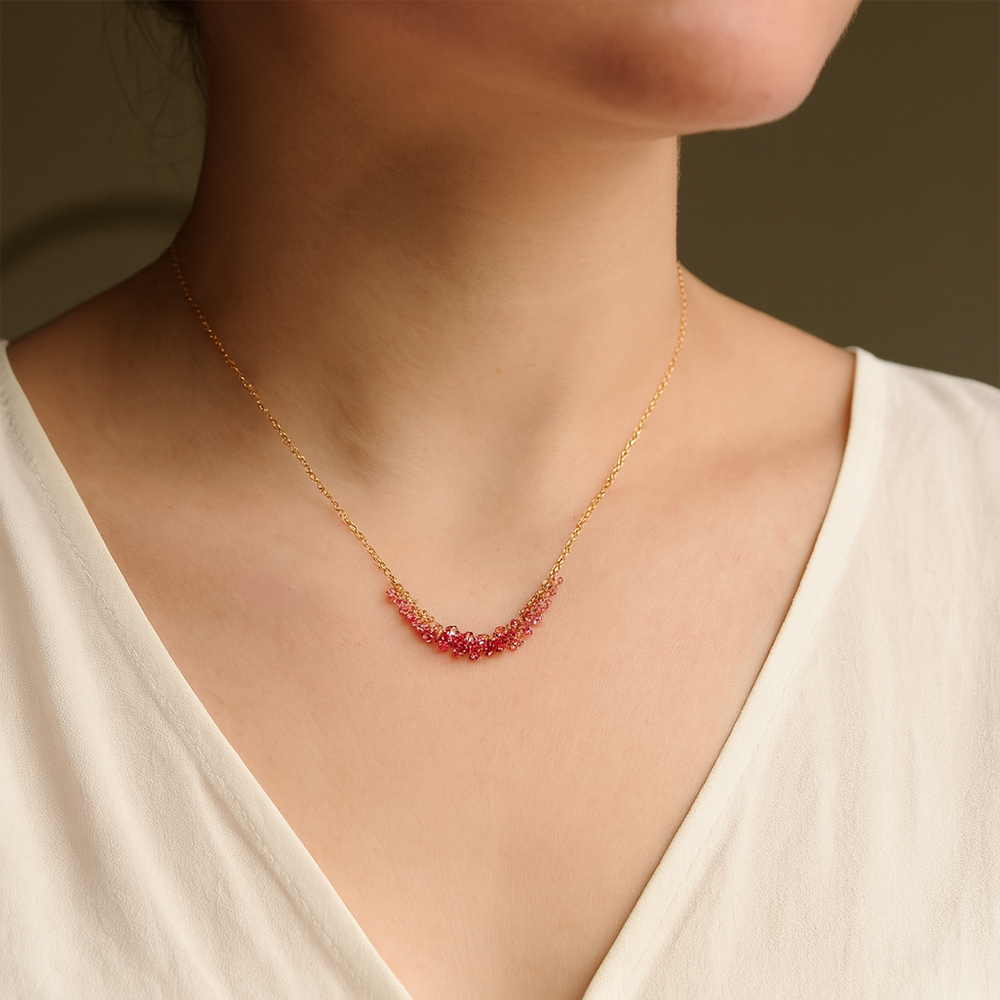 Kyna Ruby Curve Necklace