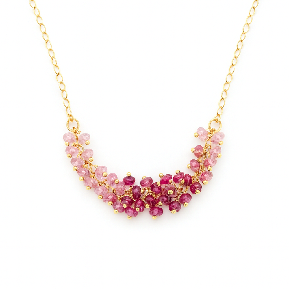 Kyna Ruby Curve Necklace