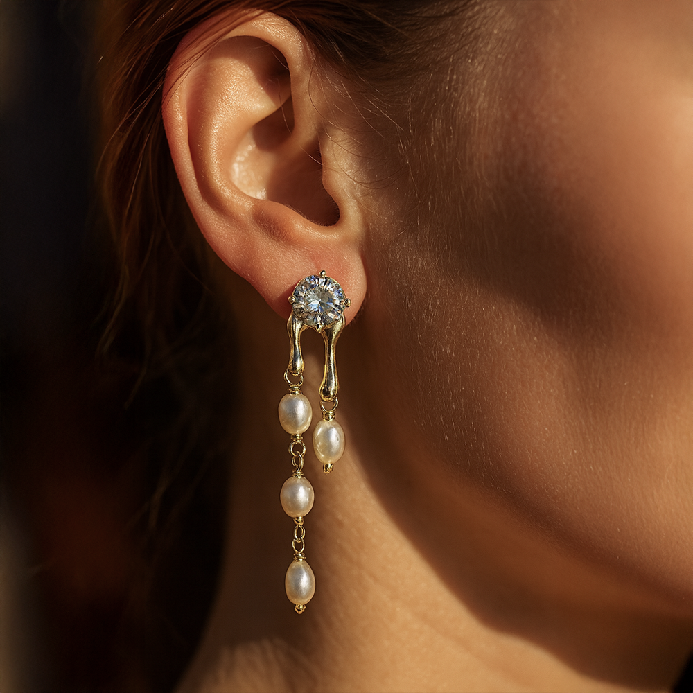 Noor Luxe Pearl Drop Earrings