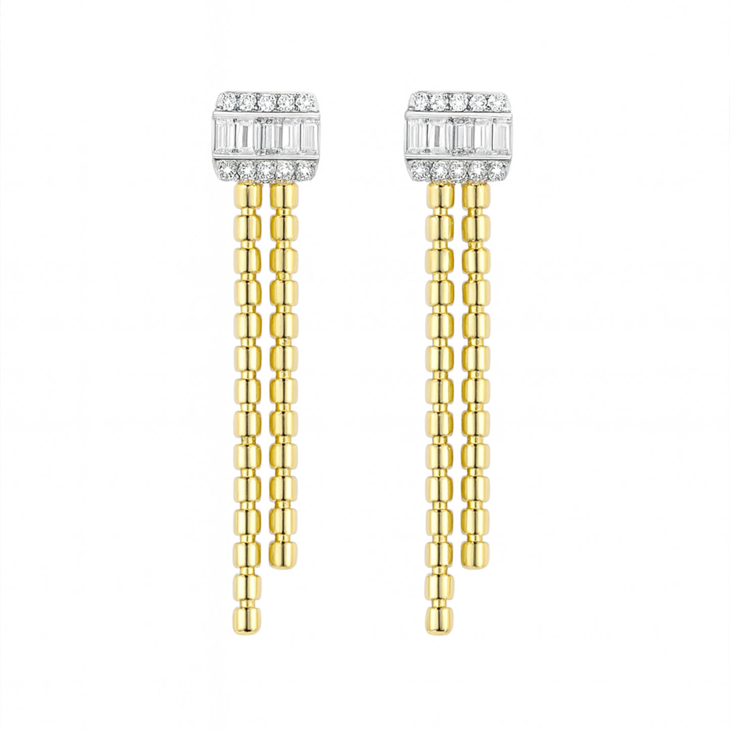 Deco Drape Dual-Tone Earrings