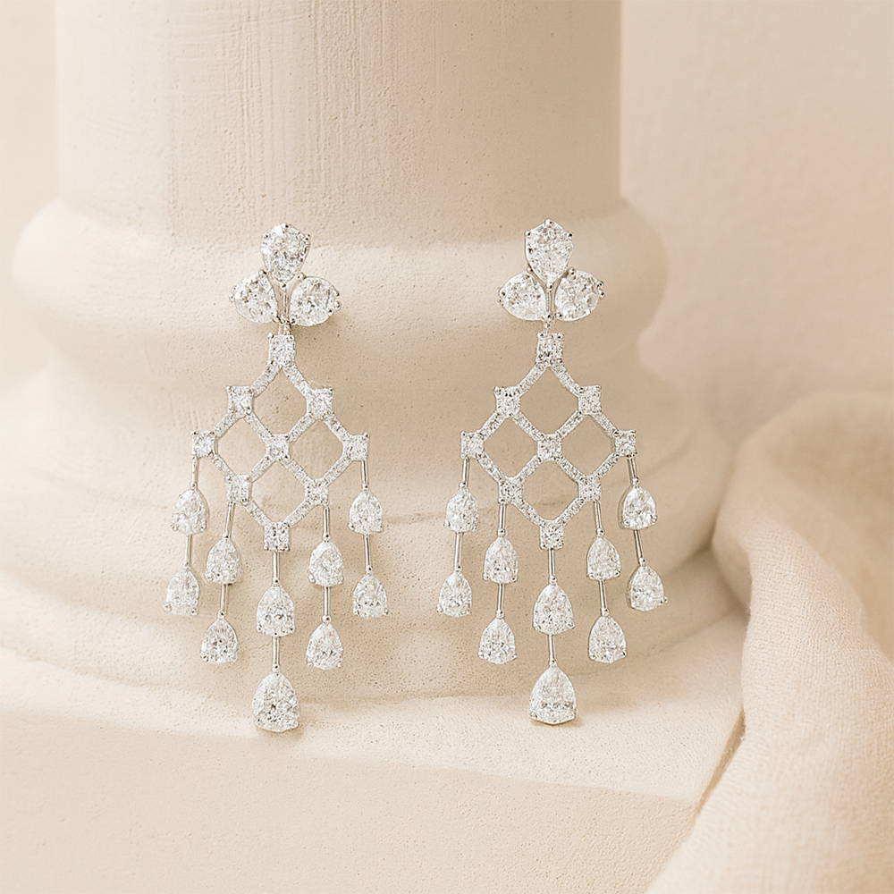 Crystal Cascade Chandelier Earrings