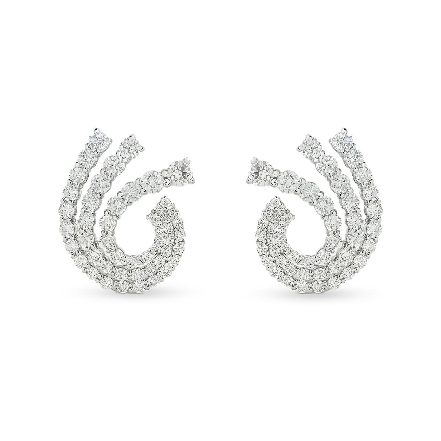 Reina Spiral Crystal Stud Earrings