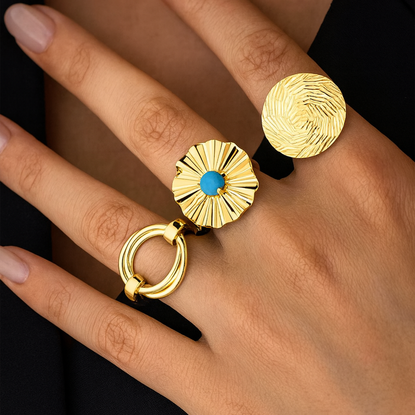 Soraya Statement Ring Set