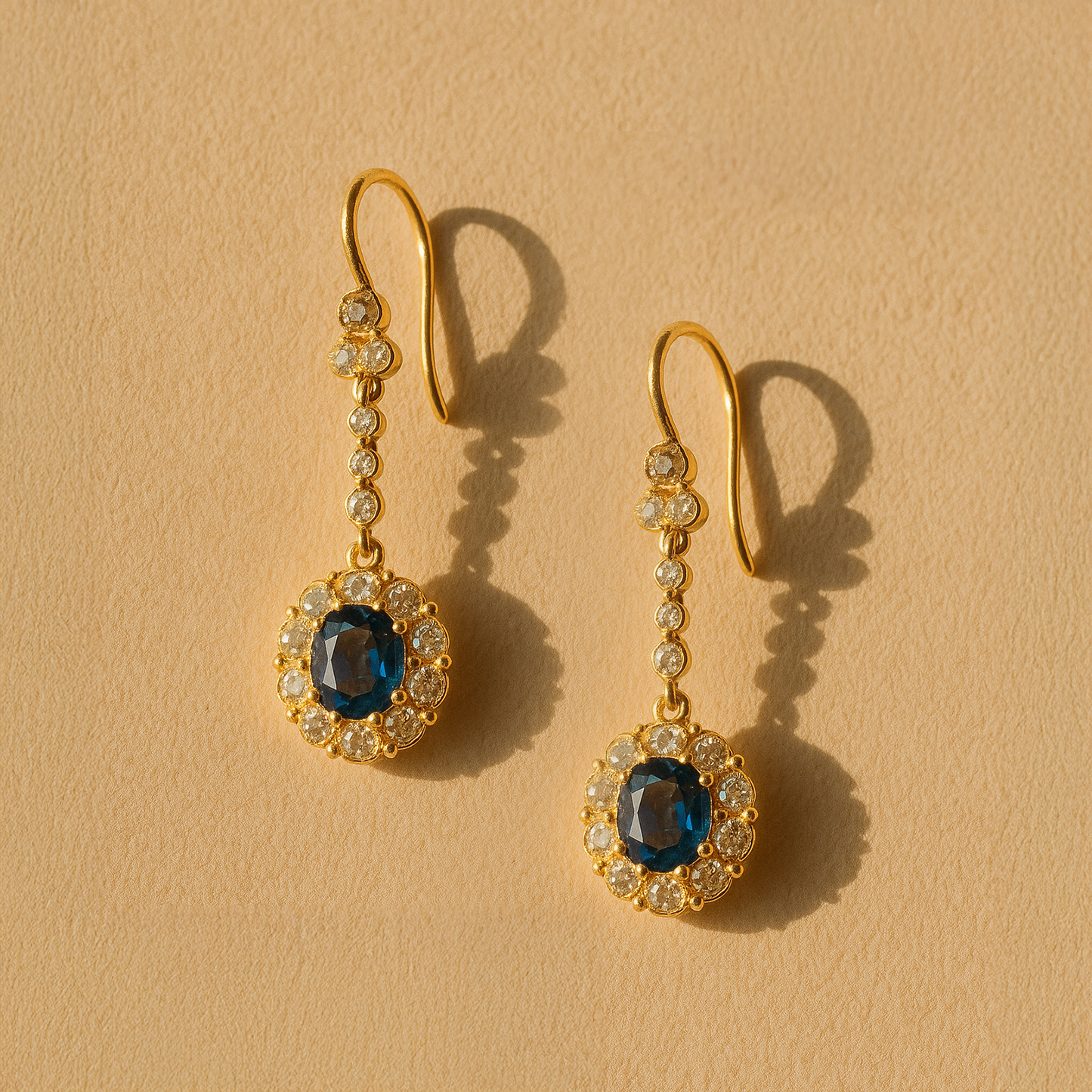 Astrid Midnight Blue Crystal Drop Earrings