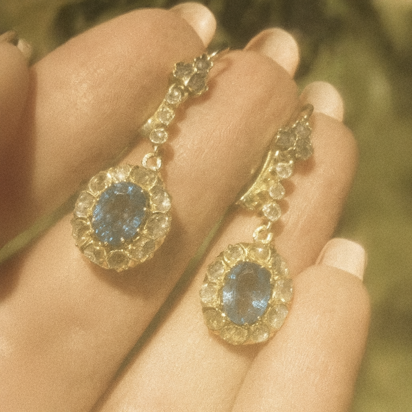 Astrid Midnight Blue Crystal Drop Earrings