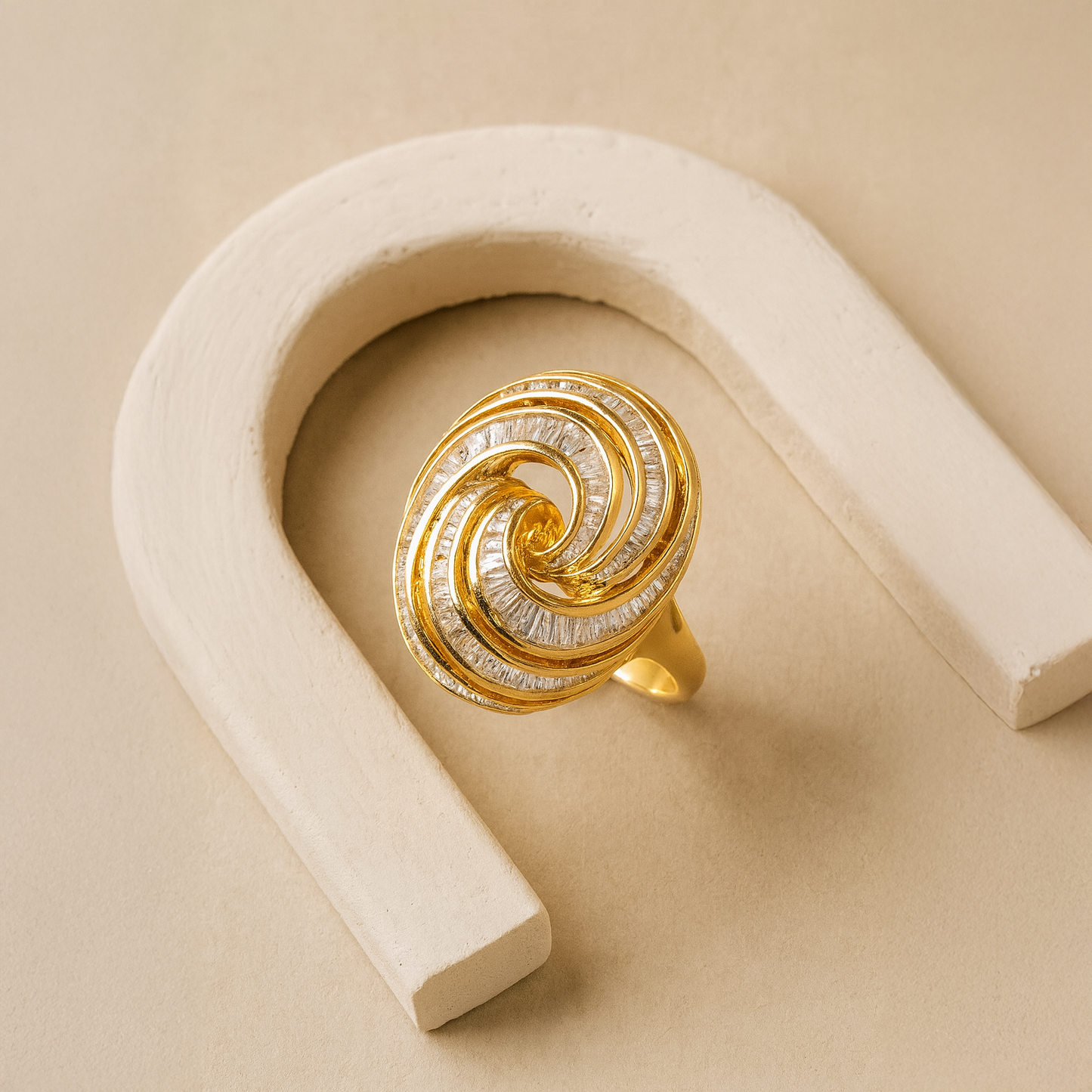 Isolde Spiral Luxe Statement Ring