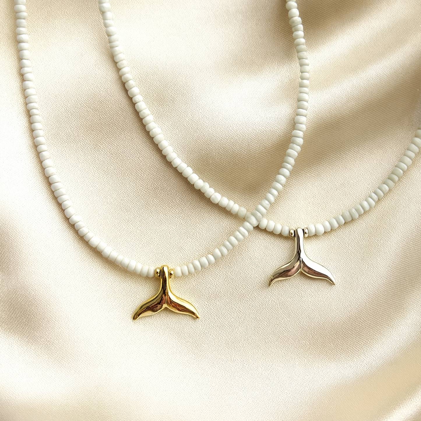 Nerina Mermaid Pearl Charm Necklace