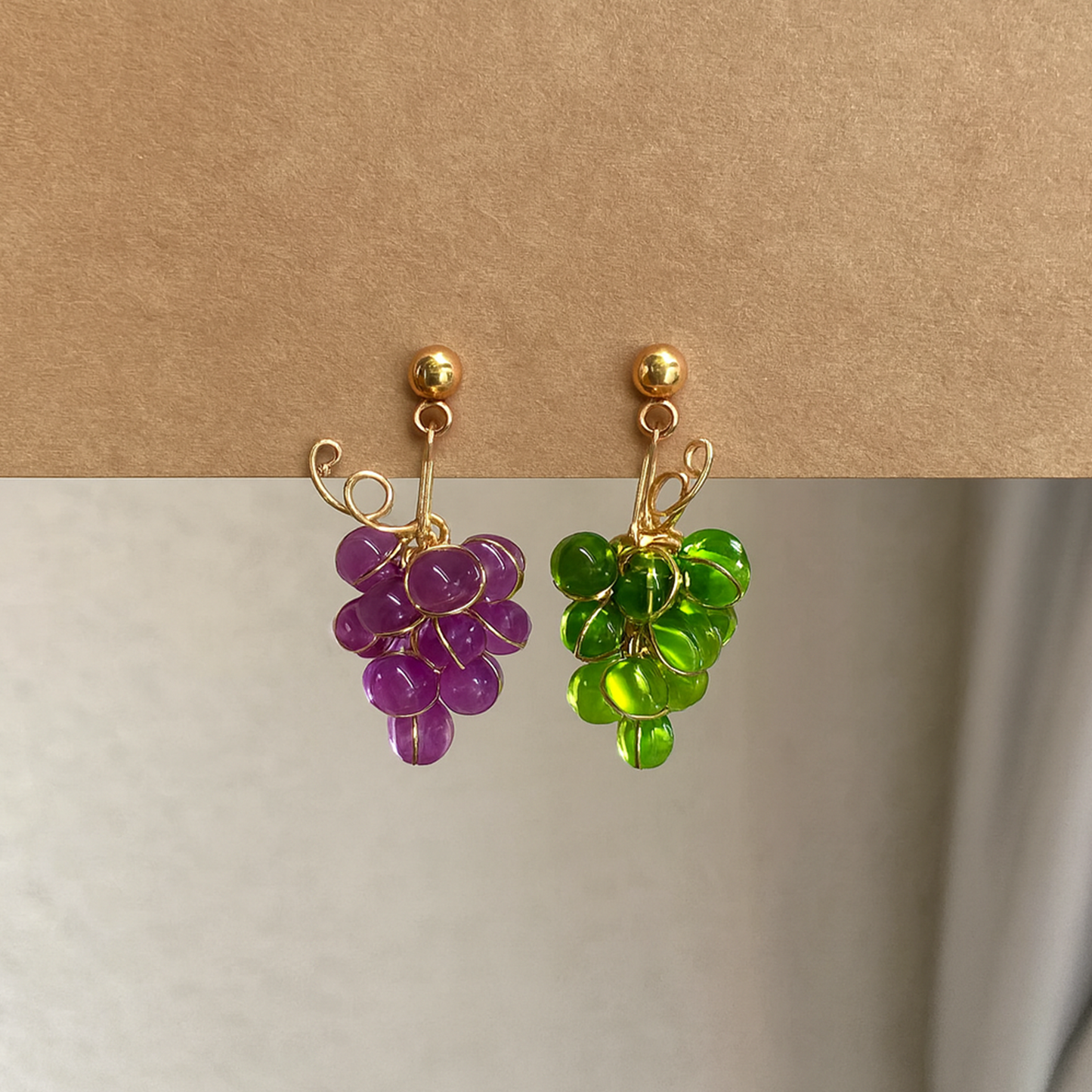 Amira Grape Drop Earrings