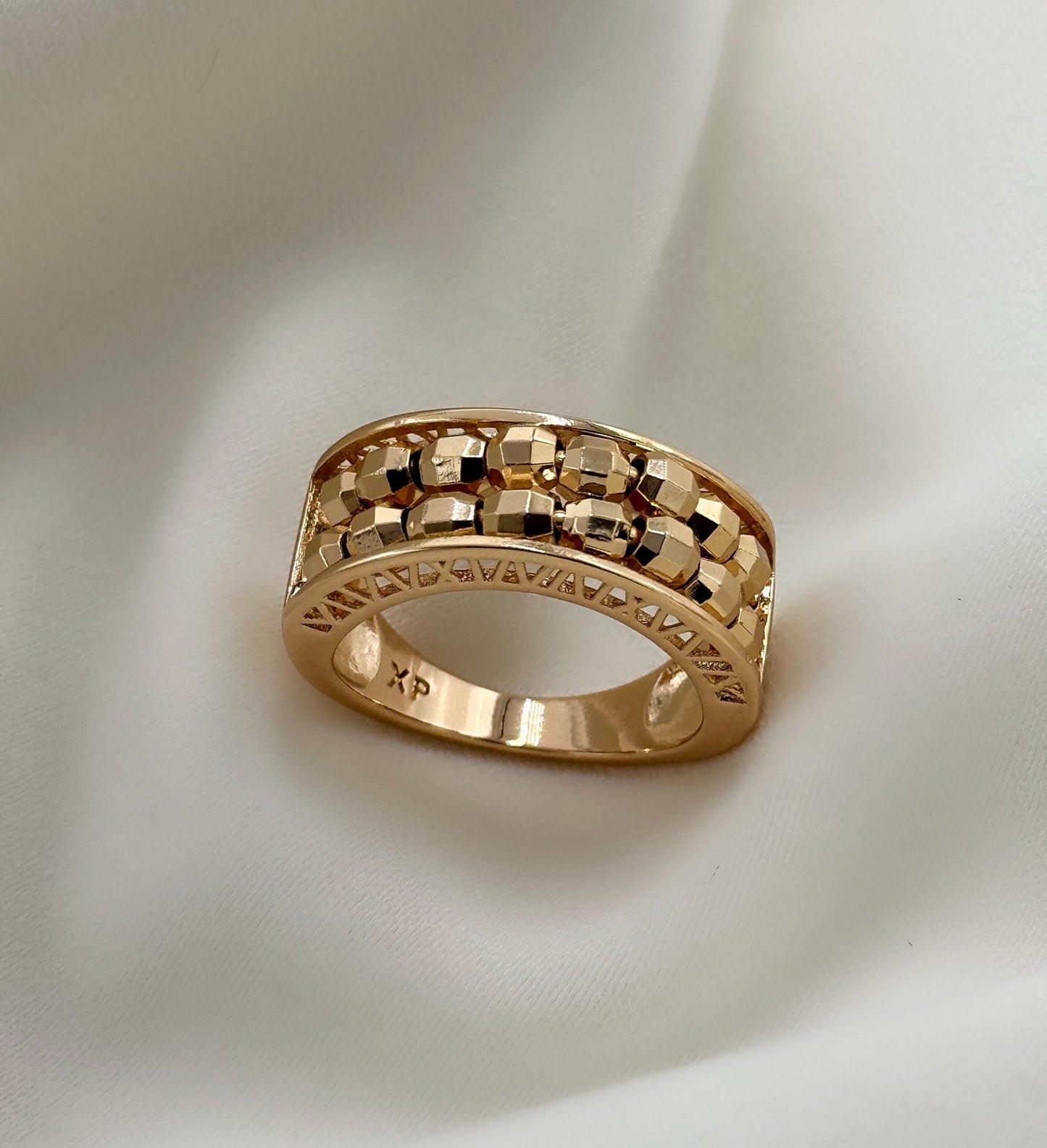 Alina Geometric Gold Ring & Bracelet Set