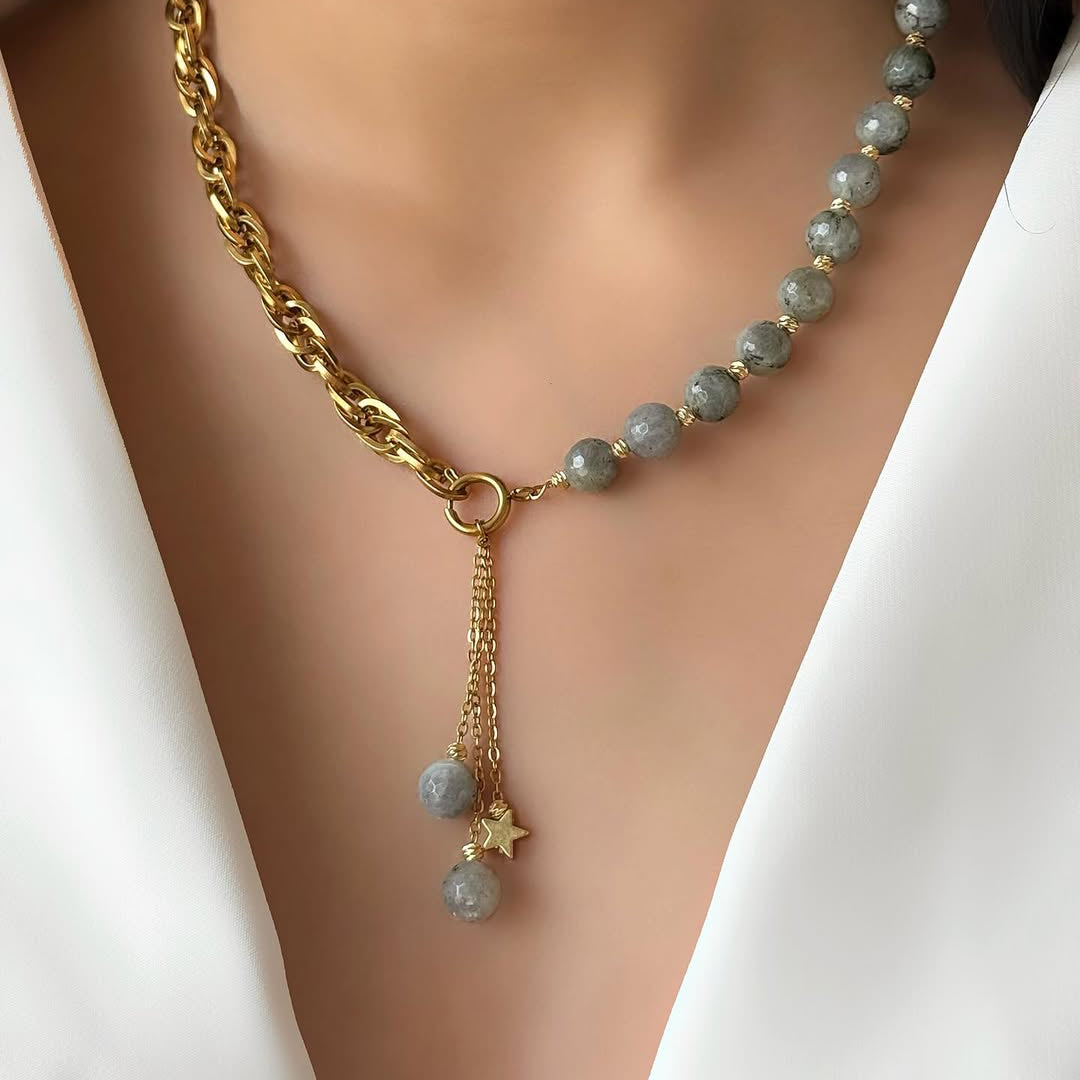 Alina Labradorite Charm Necklace