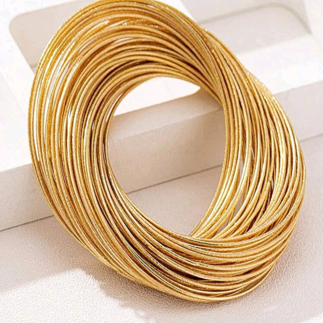 Cleo Metallic Thread Bangle
