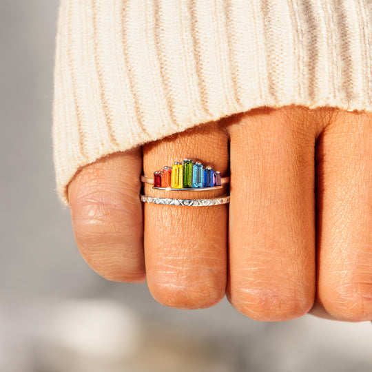 Rainbow Promise Ring - Strength Through Storms