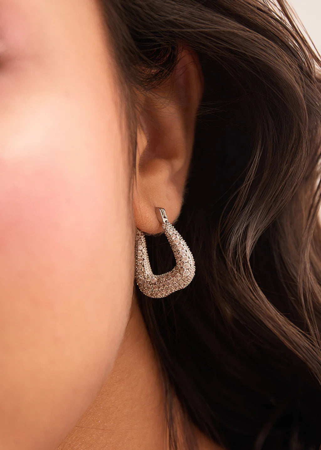 Clara Pavé Hoop Earrings