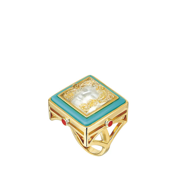 Elena Turquoise Frame Ring