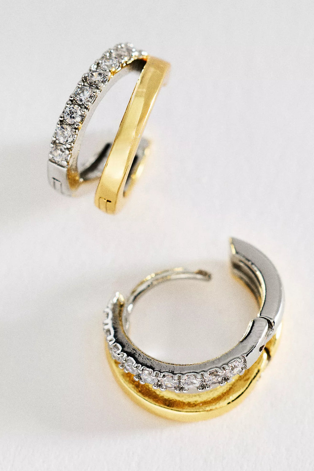 Dualtone Halo Huggie Hoops