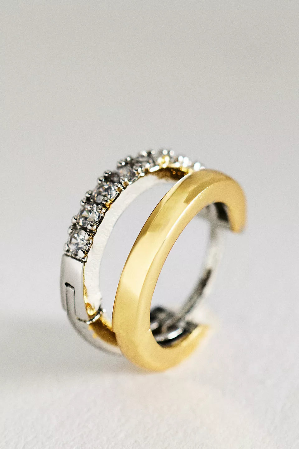 Dualtone Halo Huggie Hoops