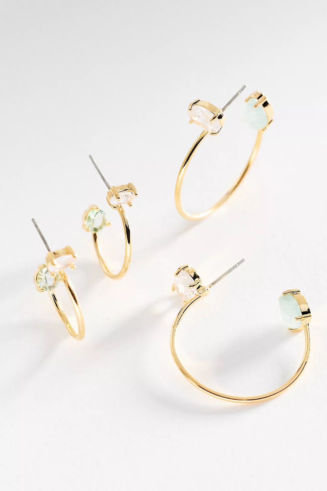 Petal Glow Orbit Hoops- Set of Two