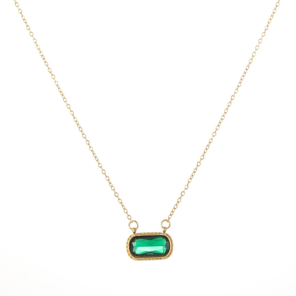 Celeste Aqua Frame Necklace
