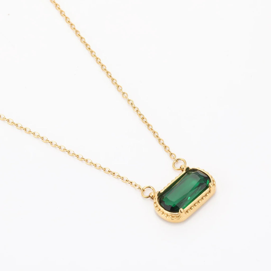 Celeste Aqua Frame Necklace