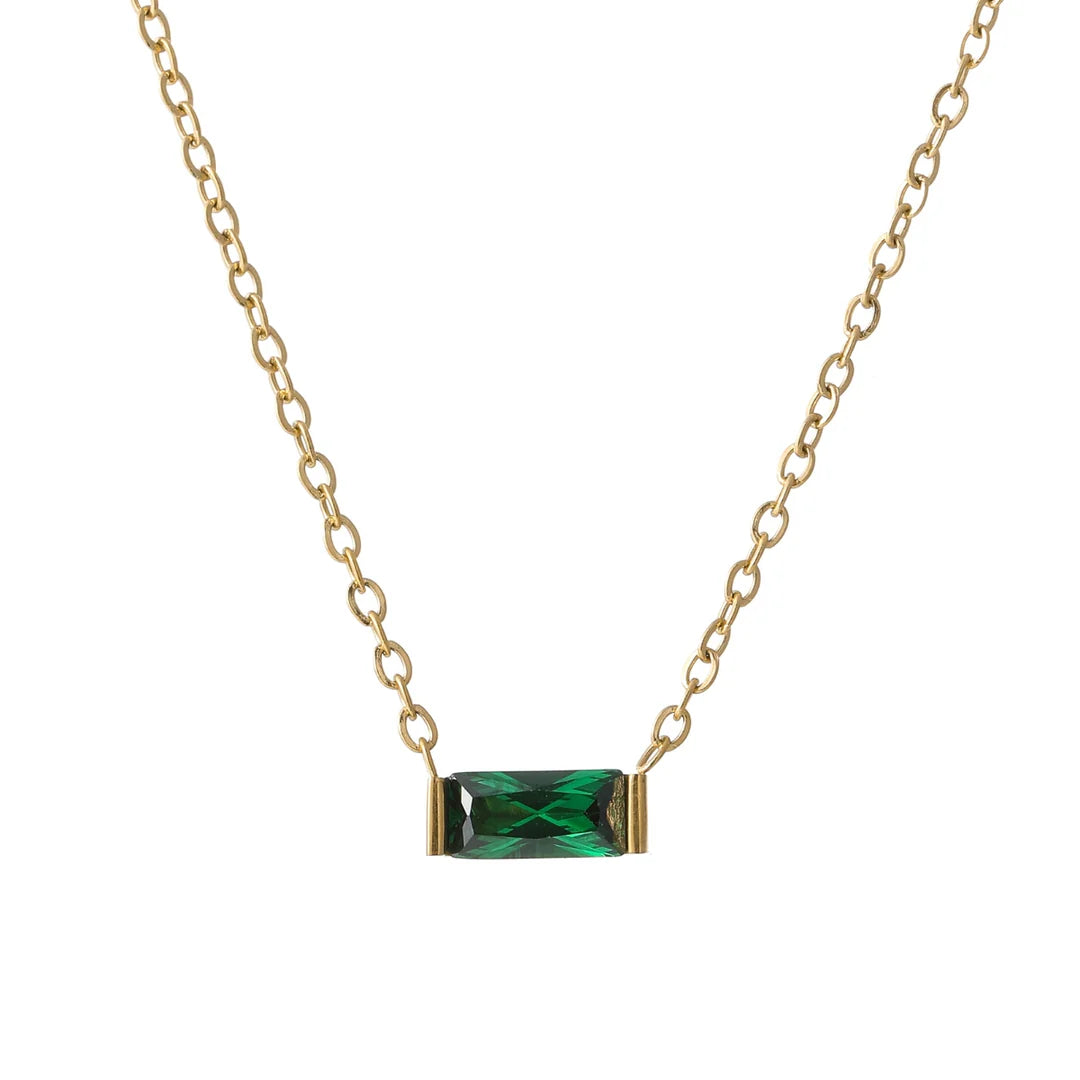 Gemma Birthstone Bar Necklace