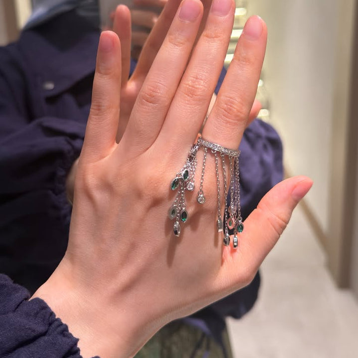 Selene Cascade Emerald Ring