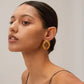 Soft Form Oval Loop Hoops Earrings