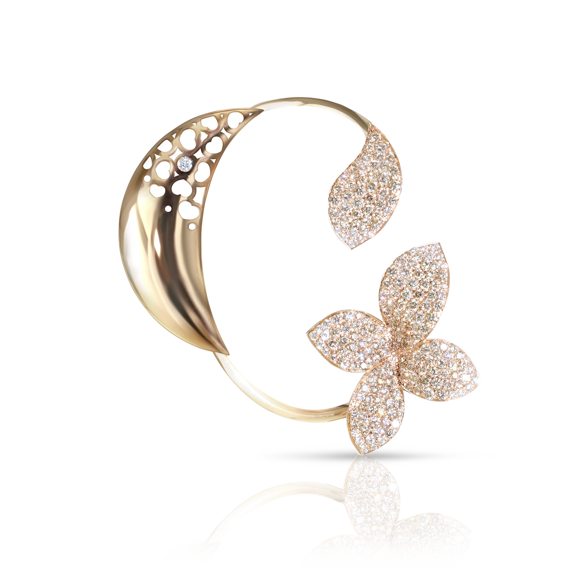 Aureate Whirlflower EarCuff