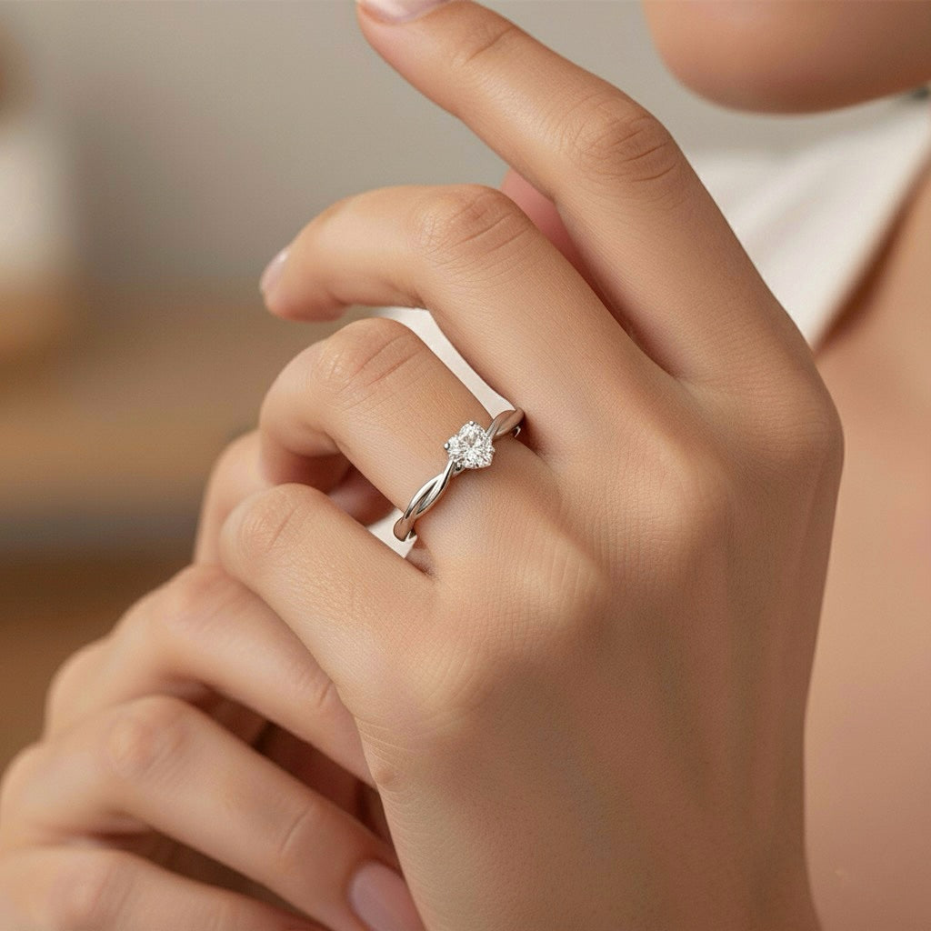 Whispering Vines Solitaire Ring