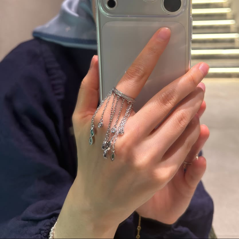 Selene Cascade Emerald Ring