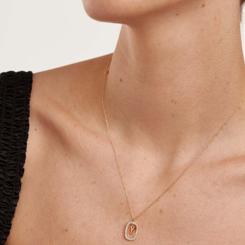 Lena  Radiant Initial Necklace