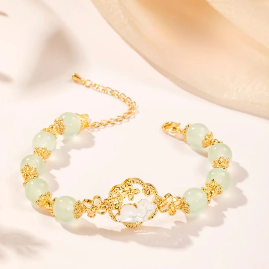 Olivia Two-Piece Pearl & Gold Toned Adjustable Bracelet Set