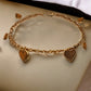 Golden Heart Charm Bracelet