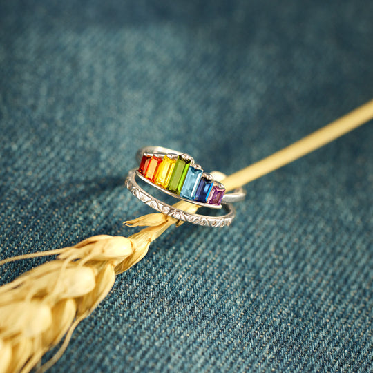 Rainbow Promise Ring - Strength Through Storms