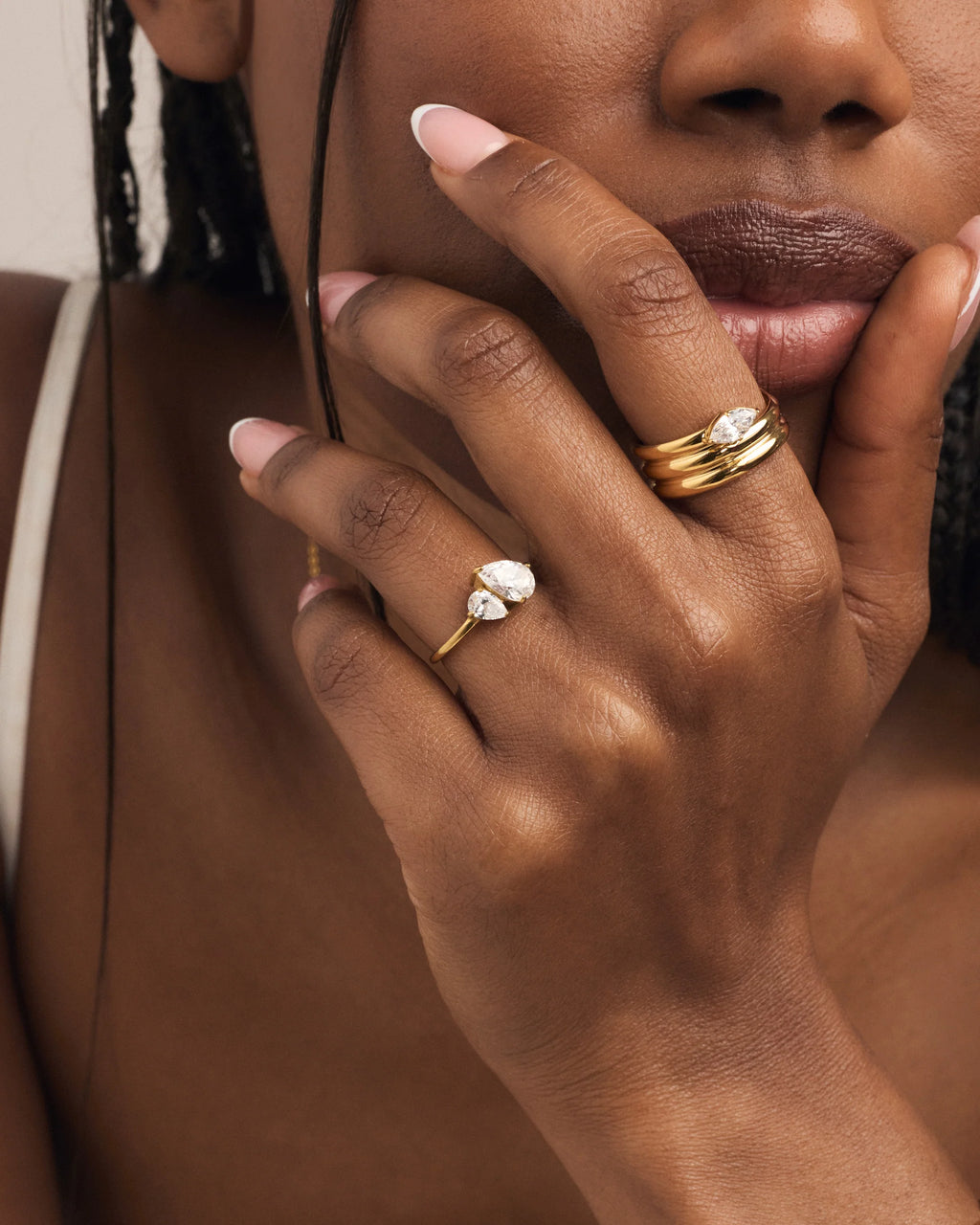 Niya Golden Marquise Band