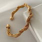 Elora Gold Twisted Bangle Bracelet Set