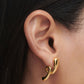 Abstract Gold Hoop Earrings