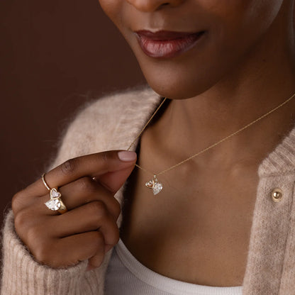 Dual Heart Pendant Necklace for Women