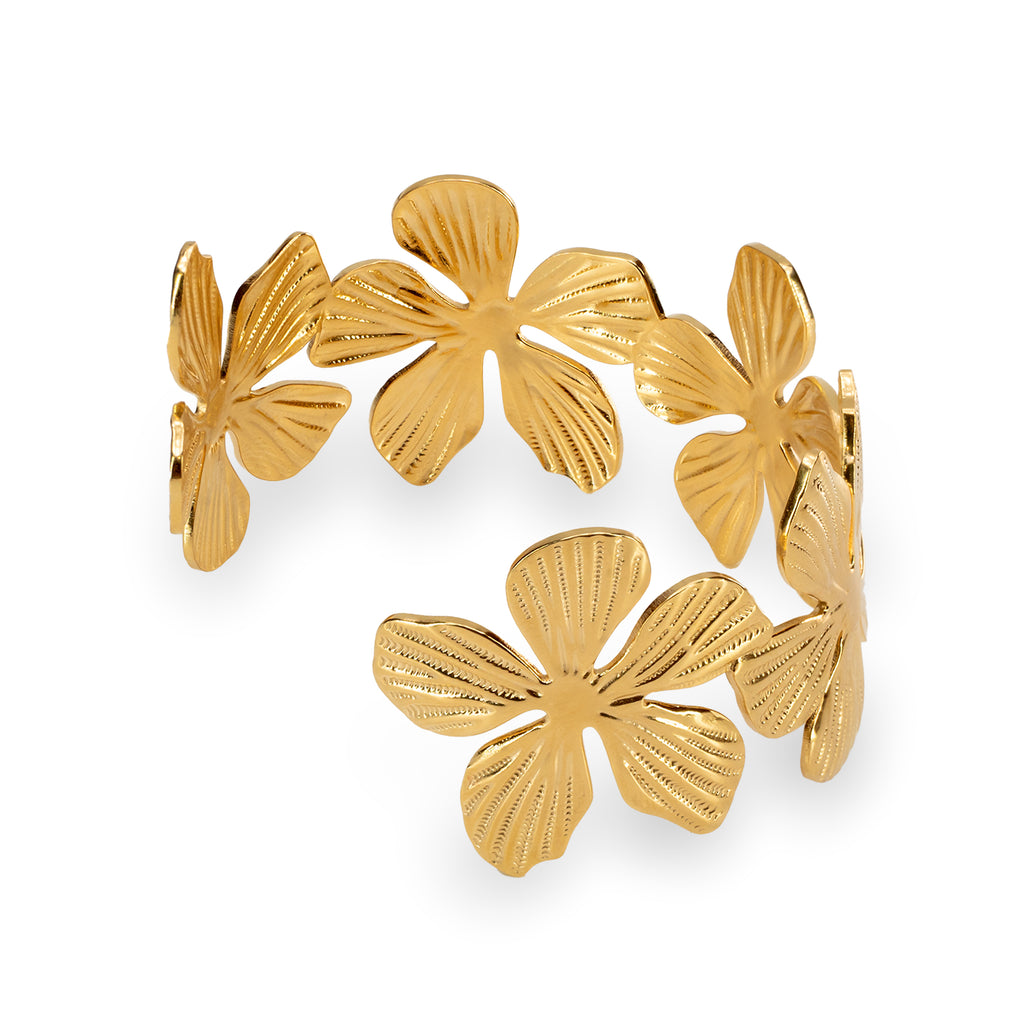 Flora Edge Gold Cuff