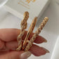 Elora Gold Twisted Bangle Bracelet Set