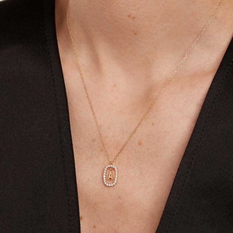 Lena  Radiant Initial Necklace