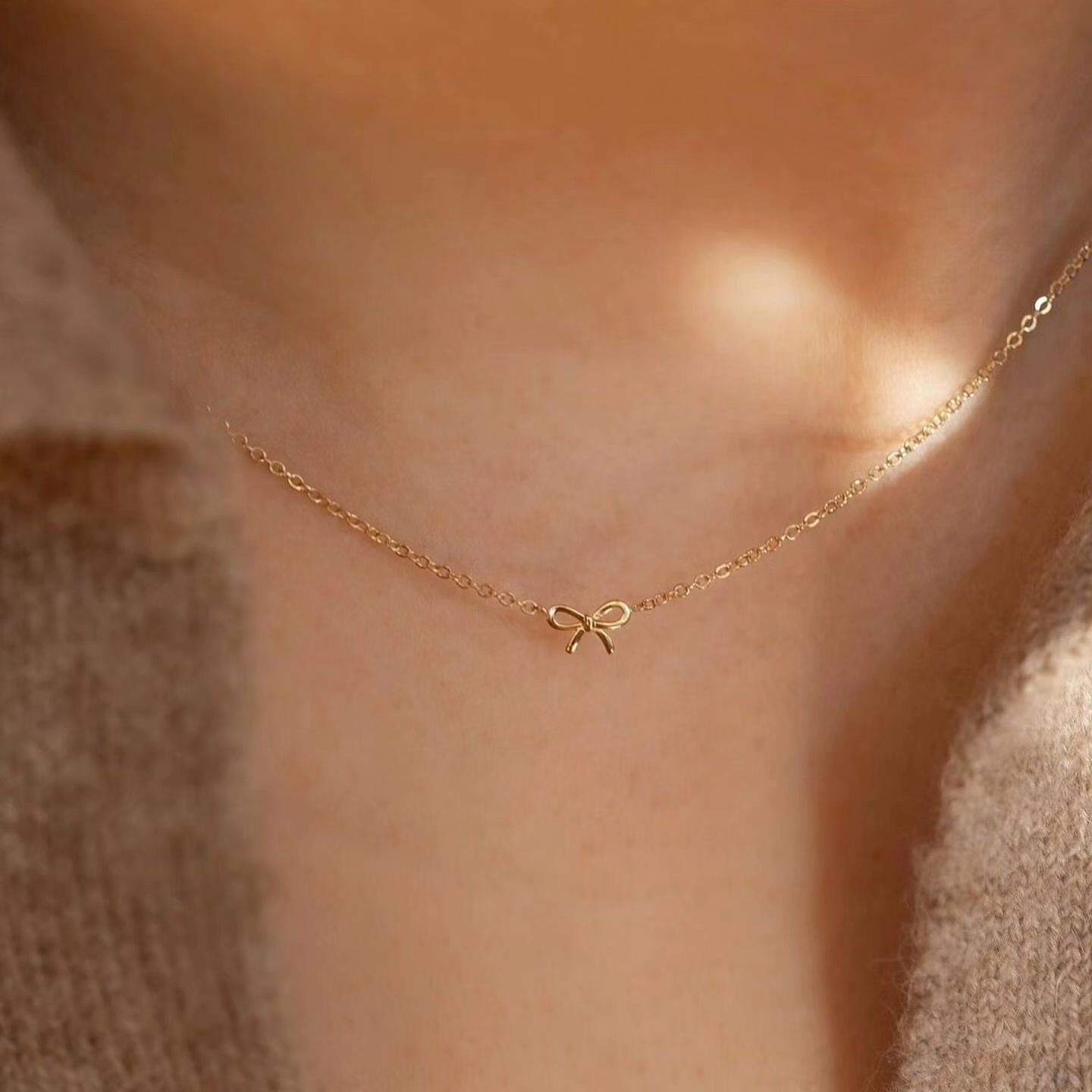 Emily's Delicate Bow Necklace