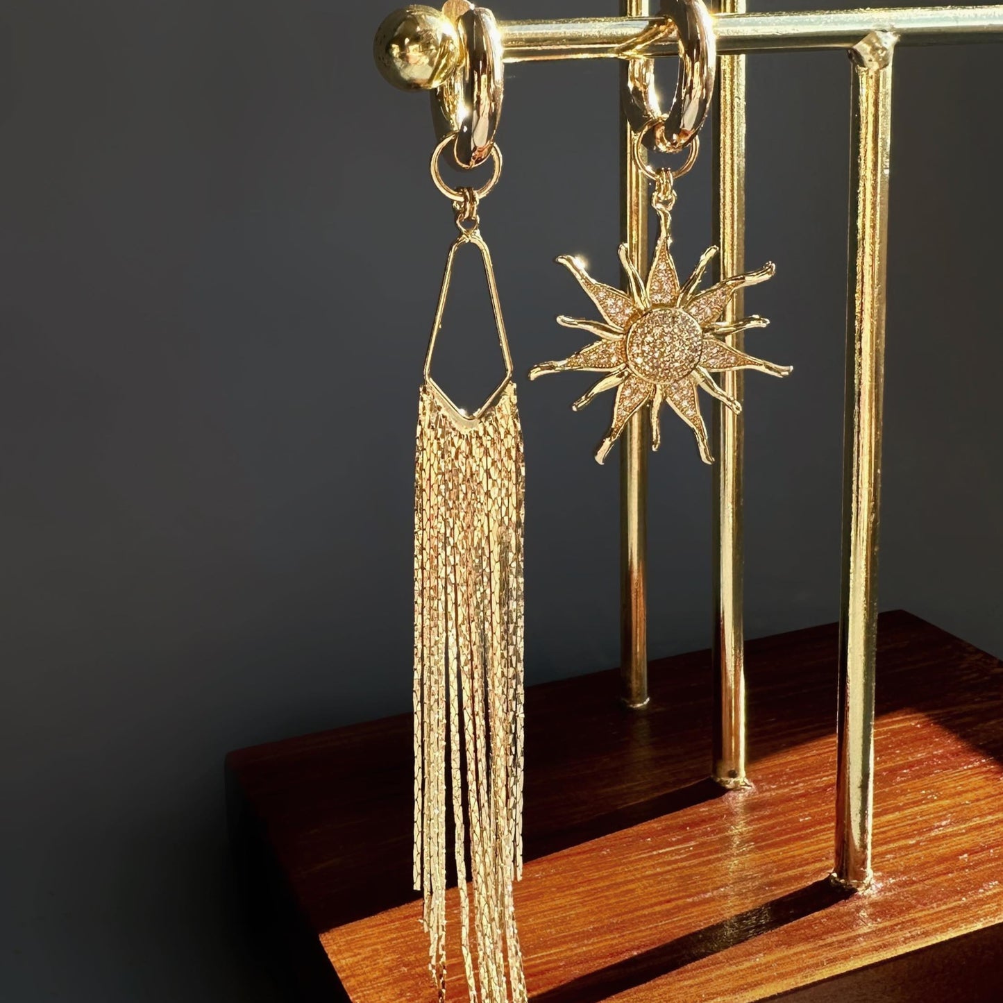 Starry Gold Dangler Earring