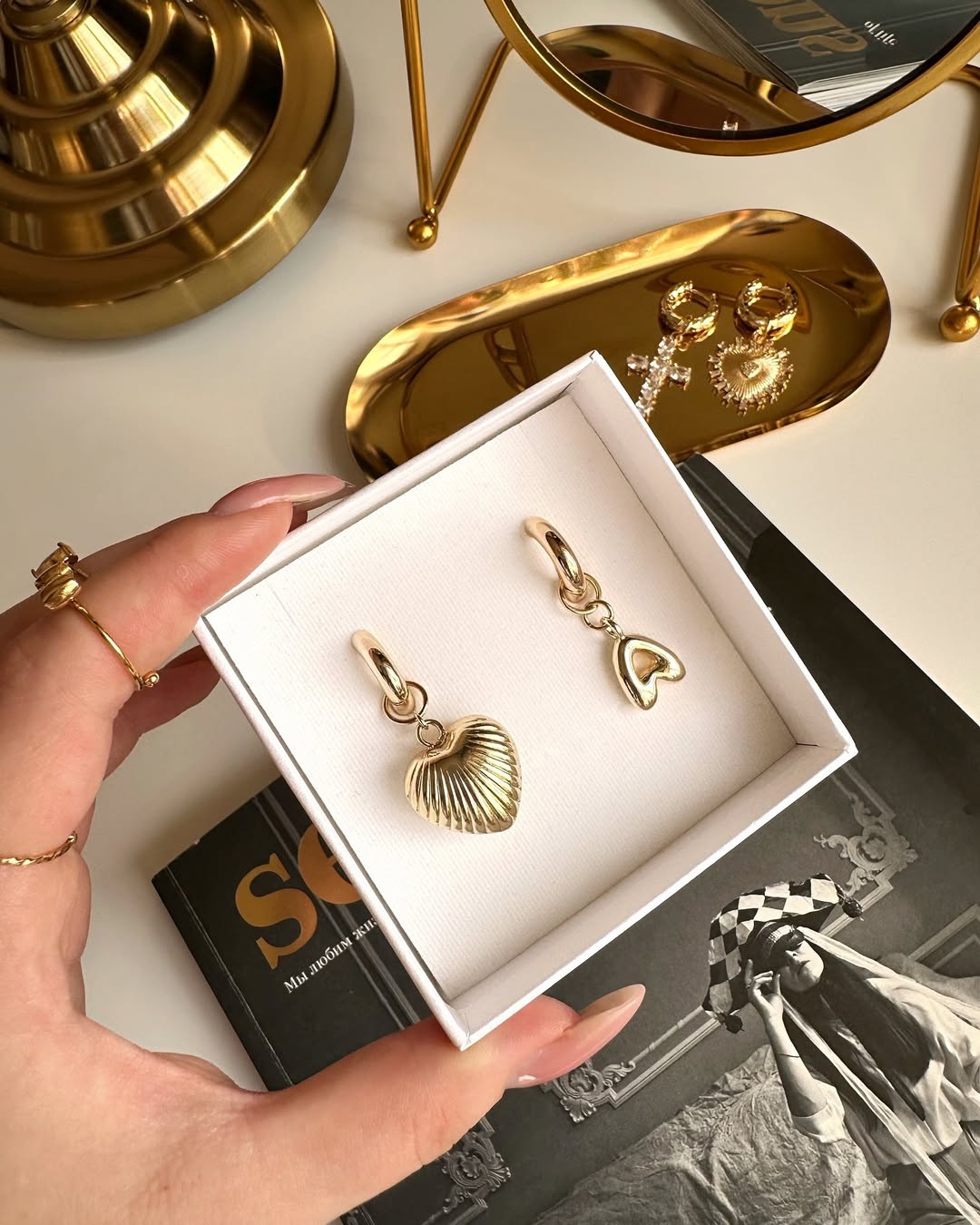 Seraphina Charm Hoops