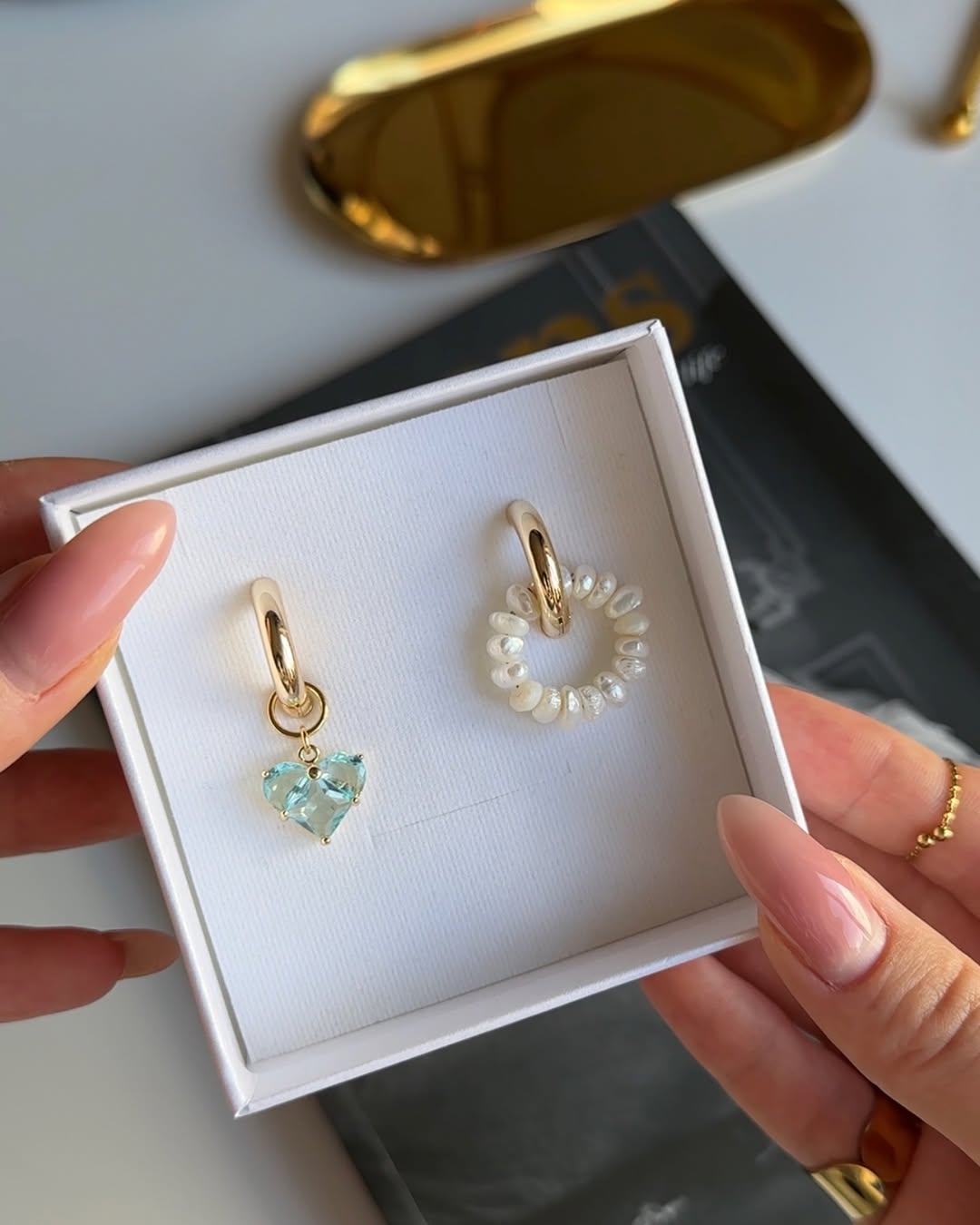 Seraphina Charm Hoops