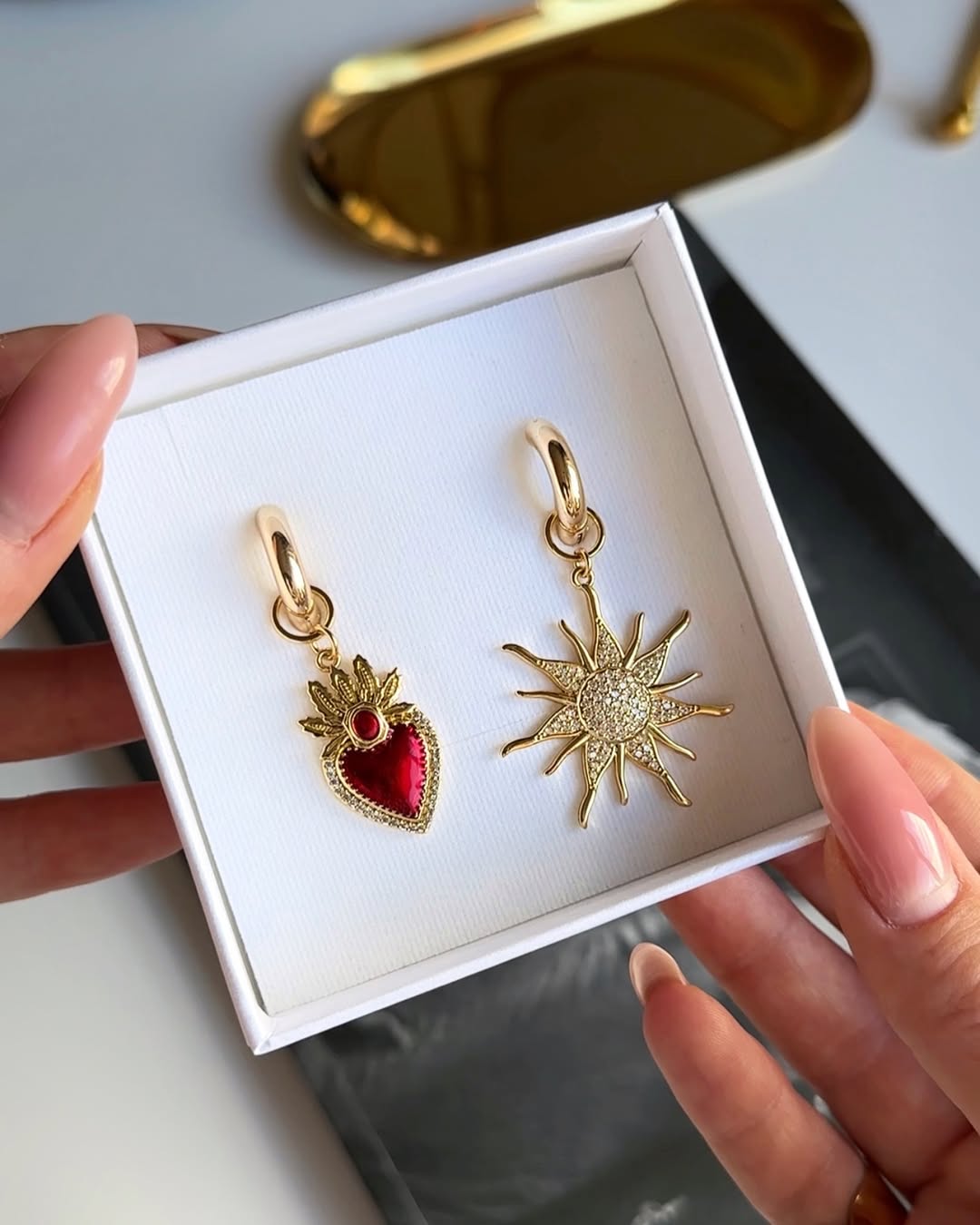 Seraphina Charm Hoops