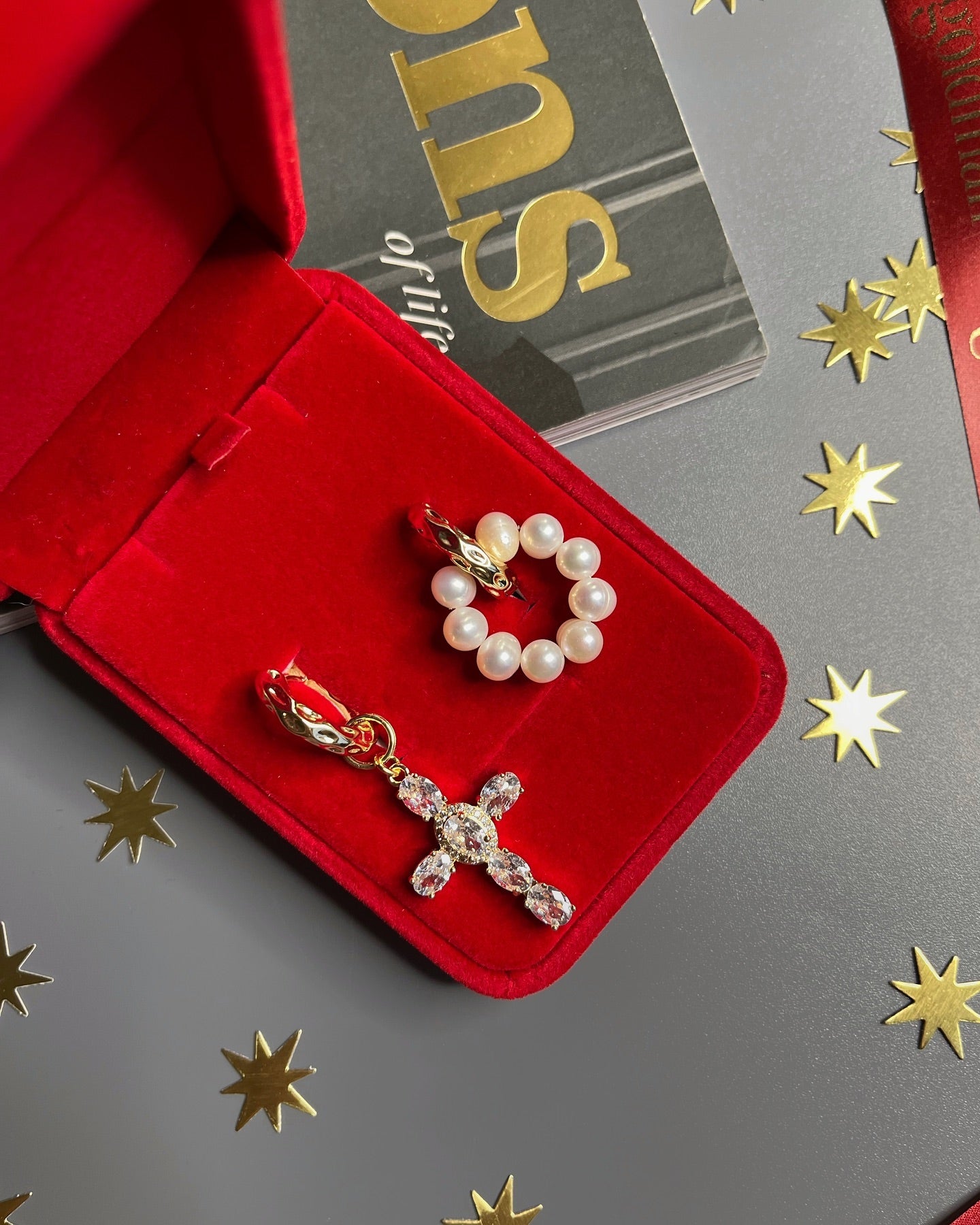 Valentina Luxe Mismatched 4 Charms Earrings