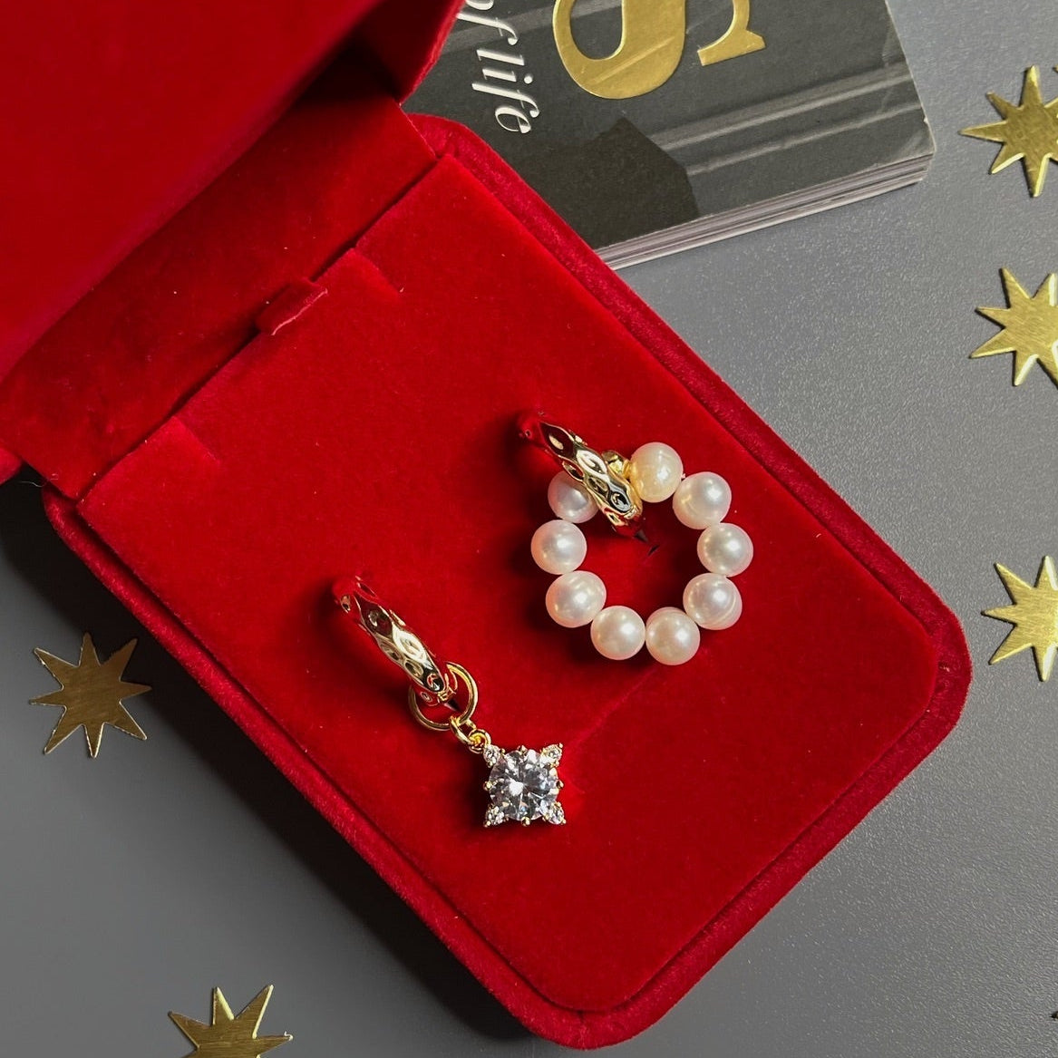 Valentina Luxe Mismatched 4 Charms Earrings