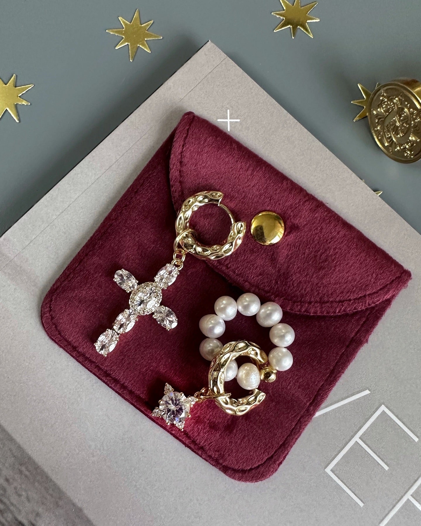 Valentina Luxe Mismatched 4 Charms Earrings